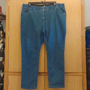 +SZ Woman Within SZ 22W Straight Leg Blue Jeans.